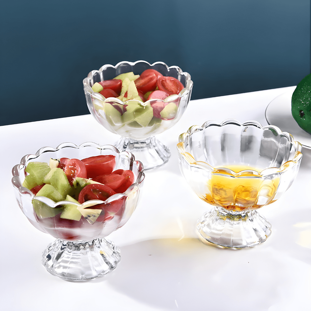 160ml Glass Dessert Bowl for Meghle, Ice Cream & Fruit