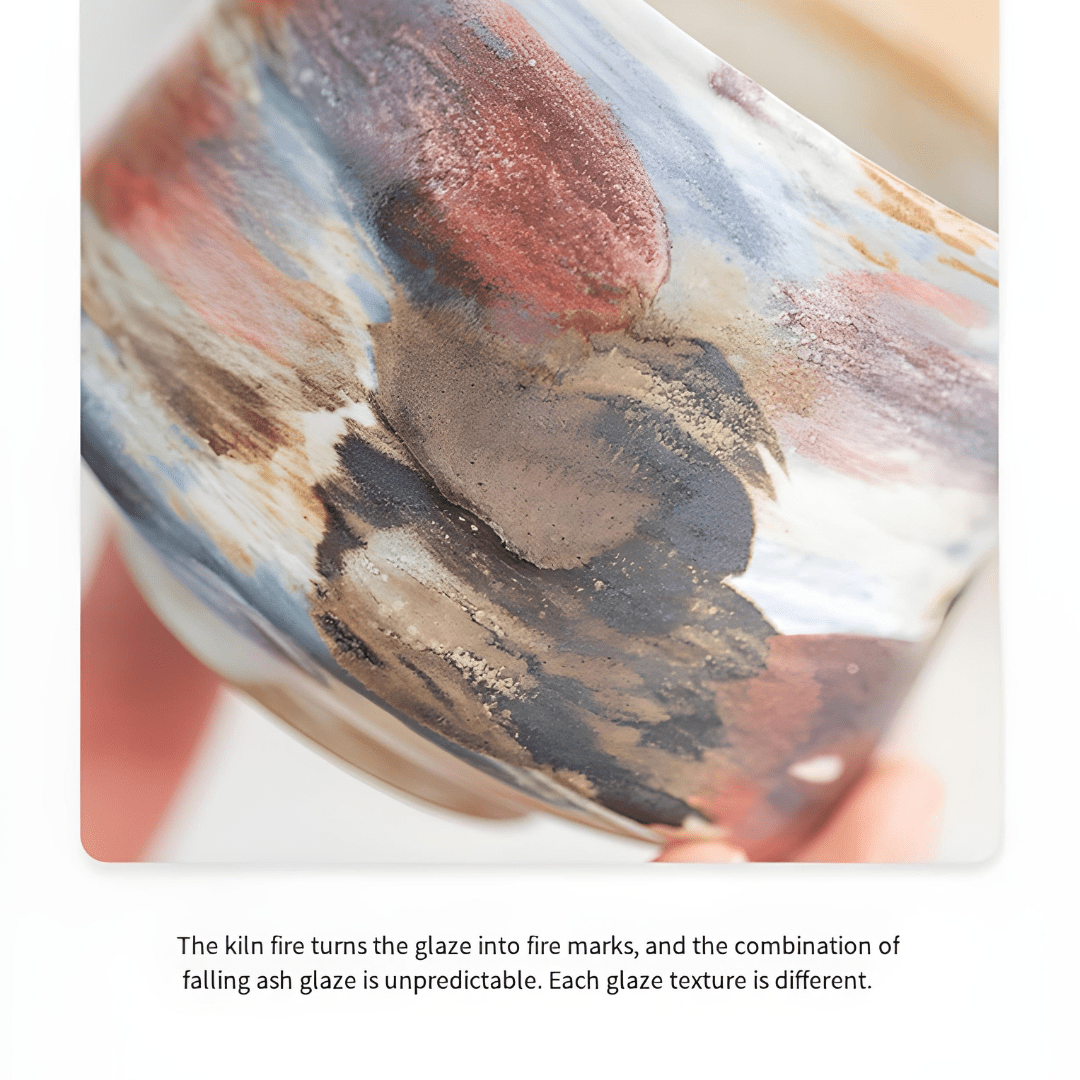 200ml Hand-Painted Stoneware Cup – Unique Retro Ceramic for Coffee or Tea