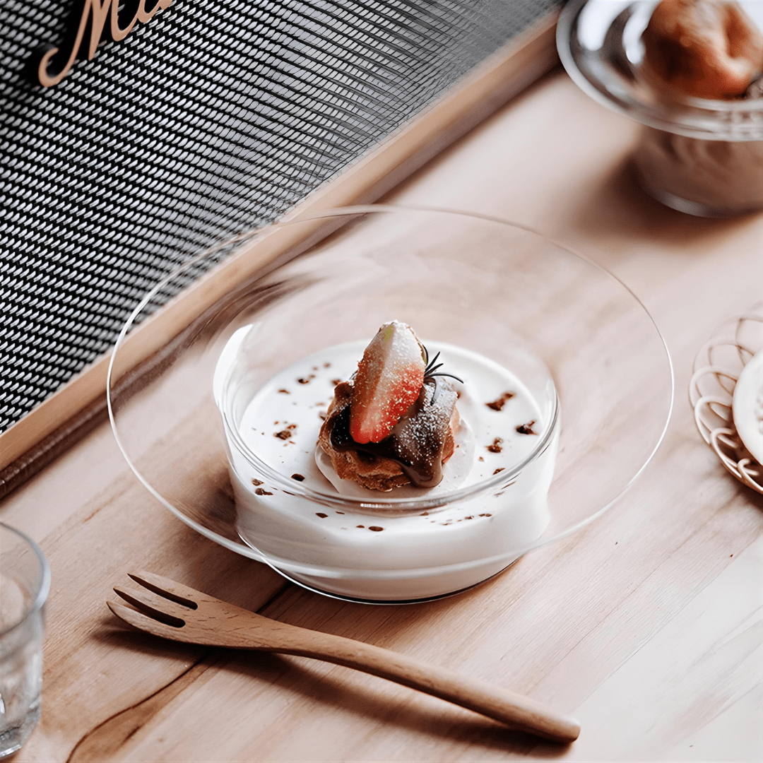 Elegant 250ml Clear Glass Dessert & Salad Bowl