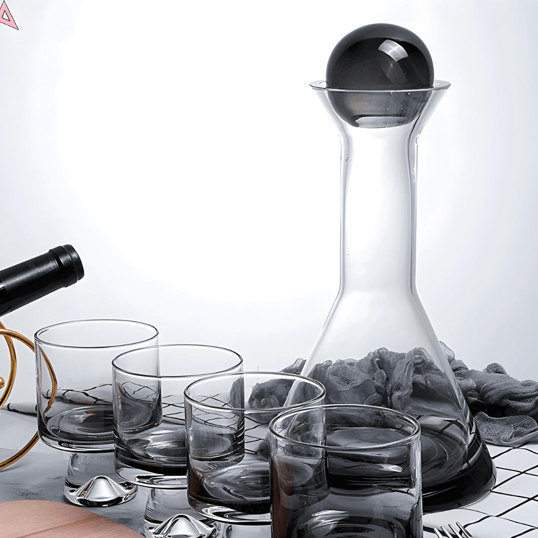 Handmade 1500ml Crystal Decanter & Gradient Glass Set