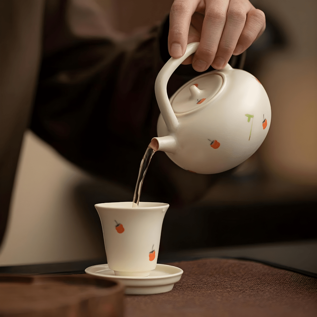 Hand-Illustrated Matte Espresso Cup & Saucer – 100ml