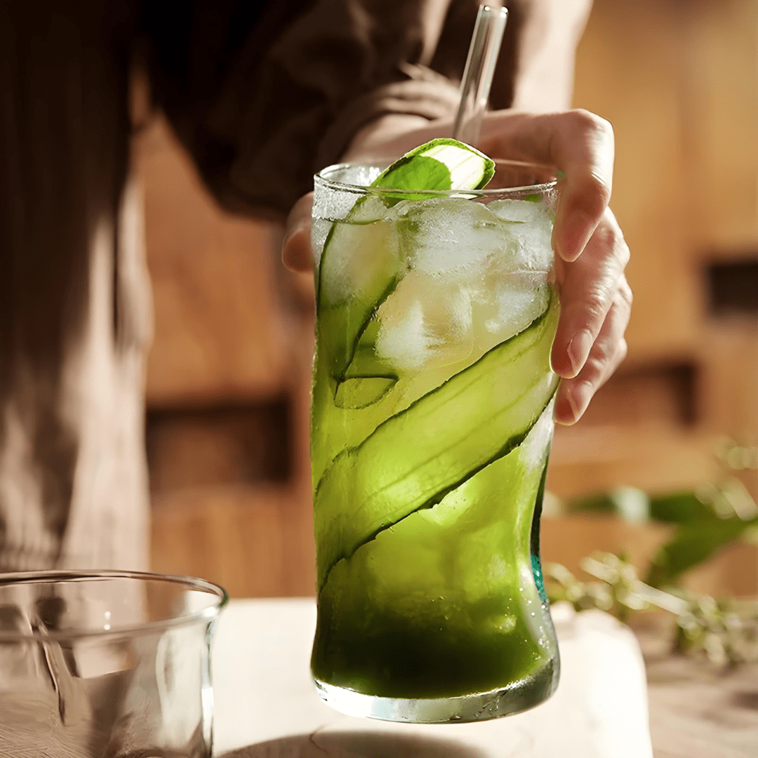 Twisted Vintage Drinking Glass – 340ml or 440ml Handcrafted Glass