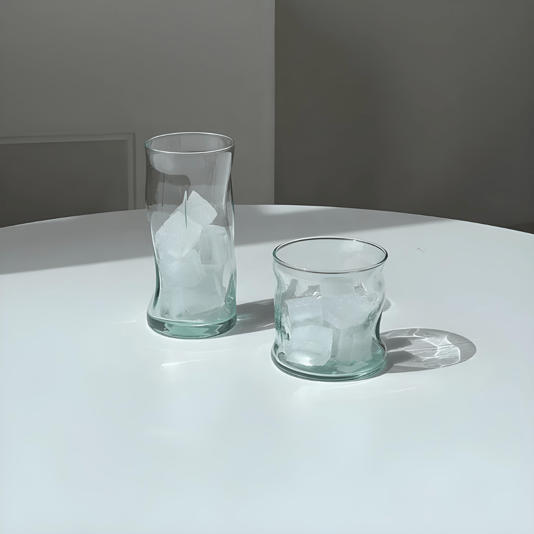 Twisted Vintage Drinking Glass – 340ml or 440ml Handcrafted Glass