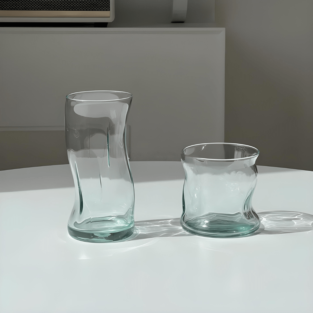 Twisted Vintage Drinking Glass – 340ml or 440ml Handcrafted Glass