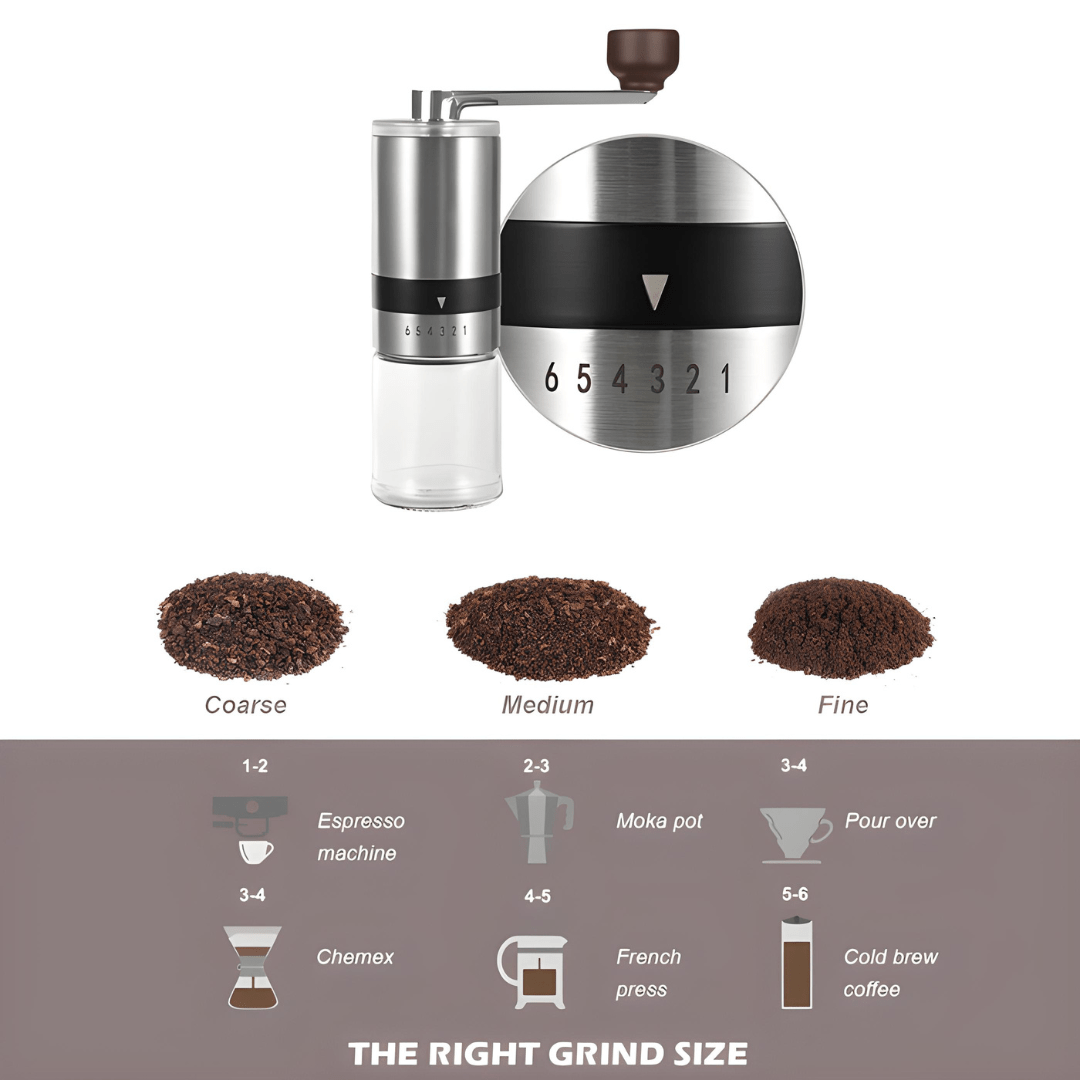 Manual Coffee Grinder with Adjustable Coarseness