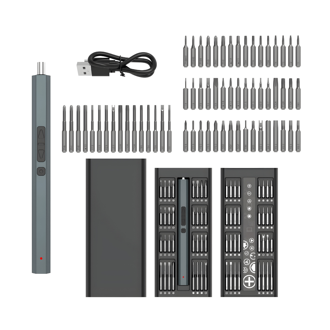 66-in-1 Cordless Electric Screwdriver Set with Magnetic Case