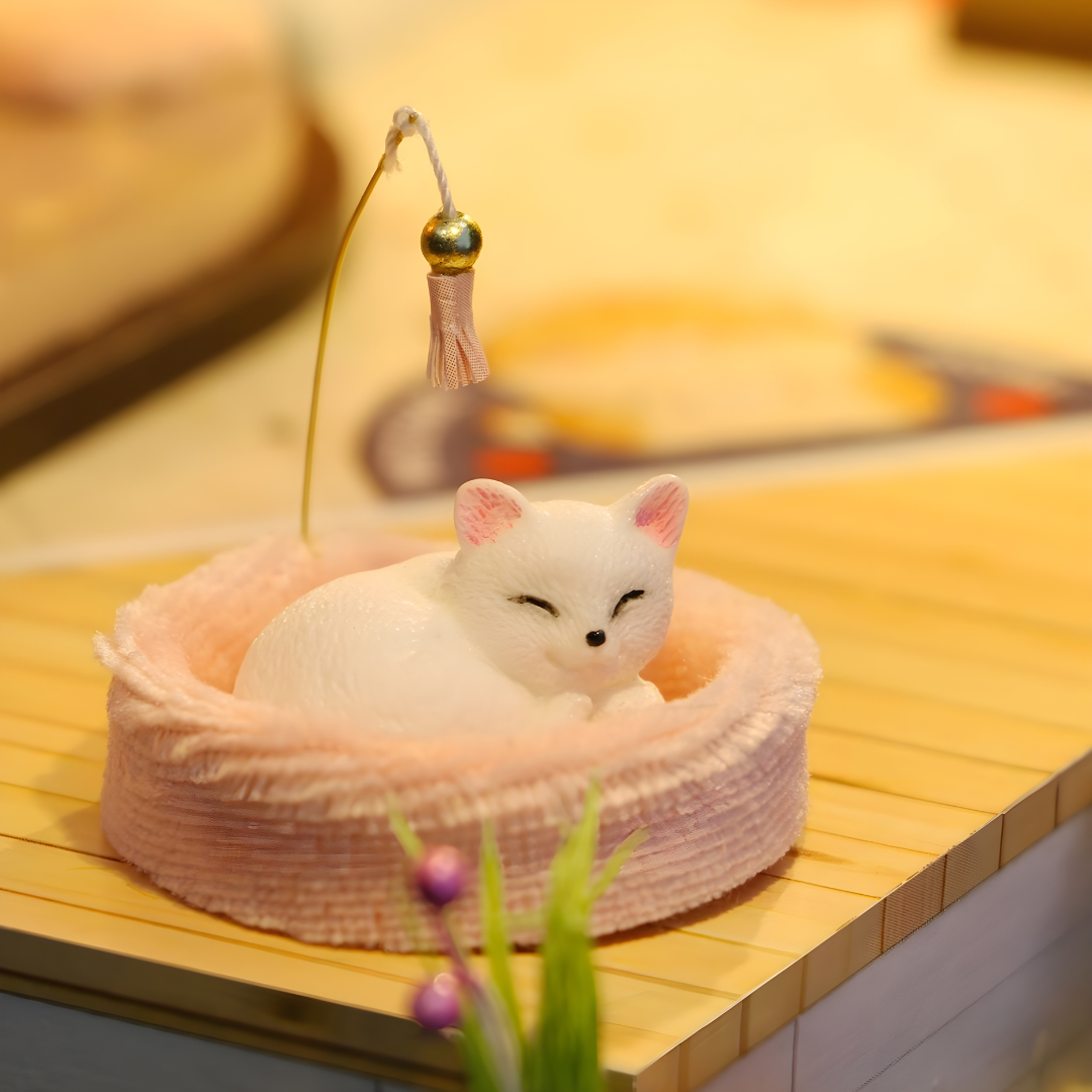 DIY Miniature Cat Café Garden – LED, Music & Dust Cover