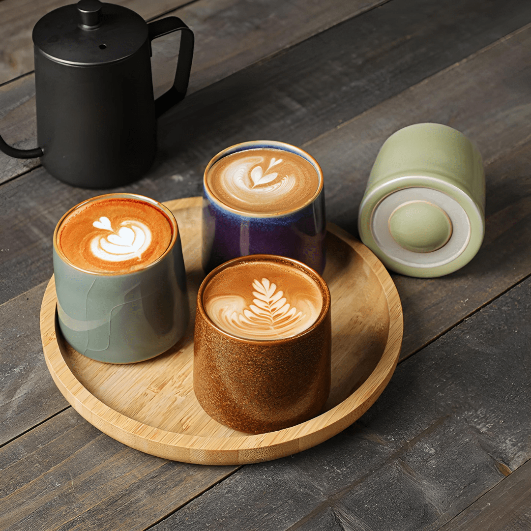 135ml Nordic Ceramic Rotating Espresso Cup – Decompression Spinning Top Design