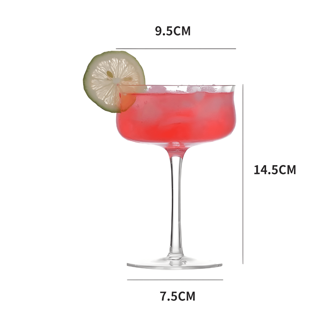 Japanese Style 265ml Martini & Champagne Glass – Premium Wide Mouth Goblet