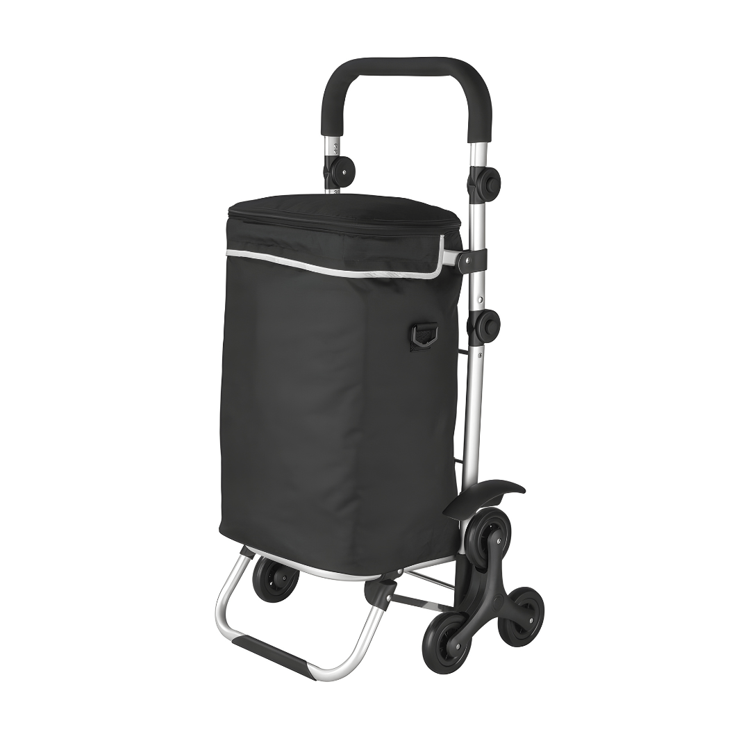 TOPMOVE® 6-Wheel Shopping Trolley with Removable Cooler Bag – Foldable & Durable