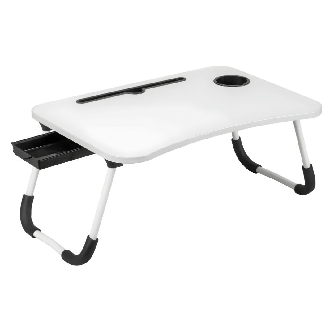 LIVARNO Home Foldable Laptop Table with Cup Holder & Drawer – 55.5×39.5×25.5 cm