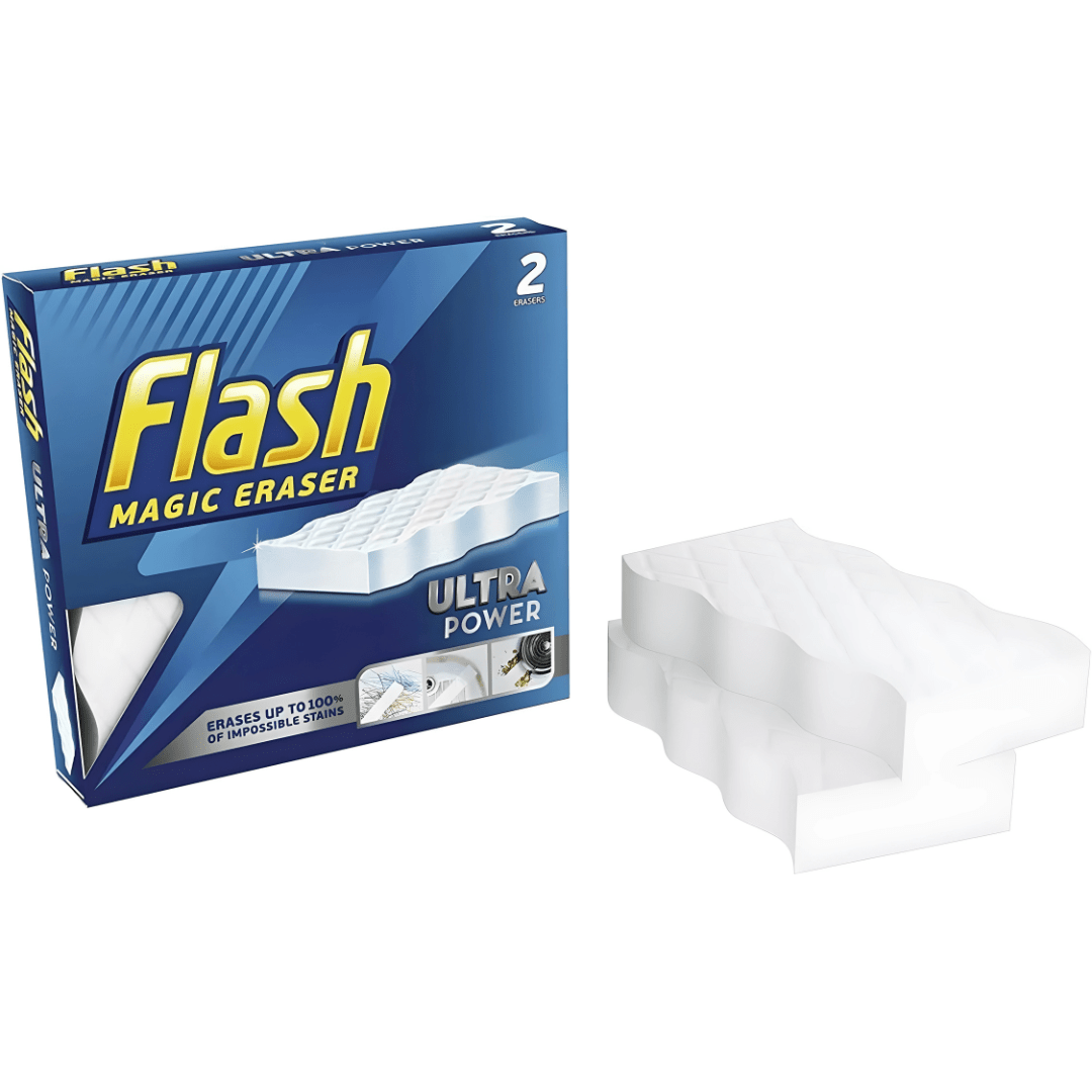 Flash Magic Eraser Ultra Power – Set of 2 Reusable Sponges (EU Made)