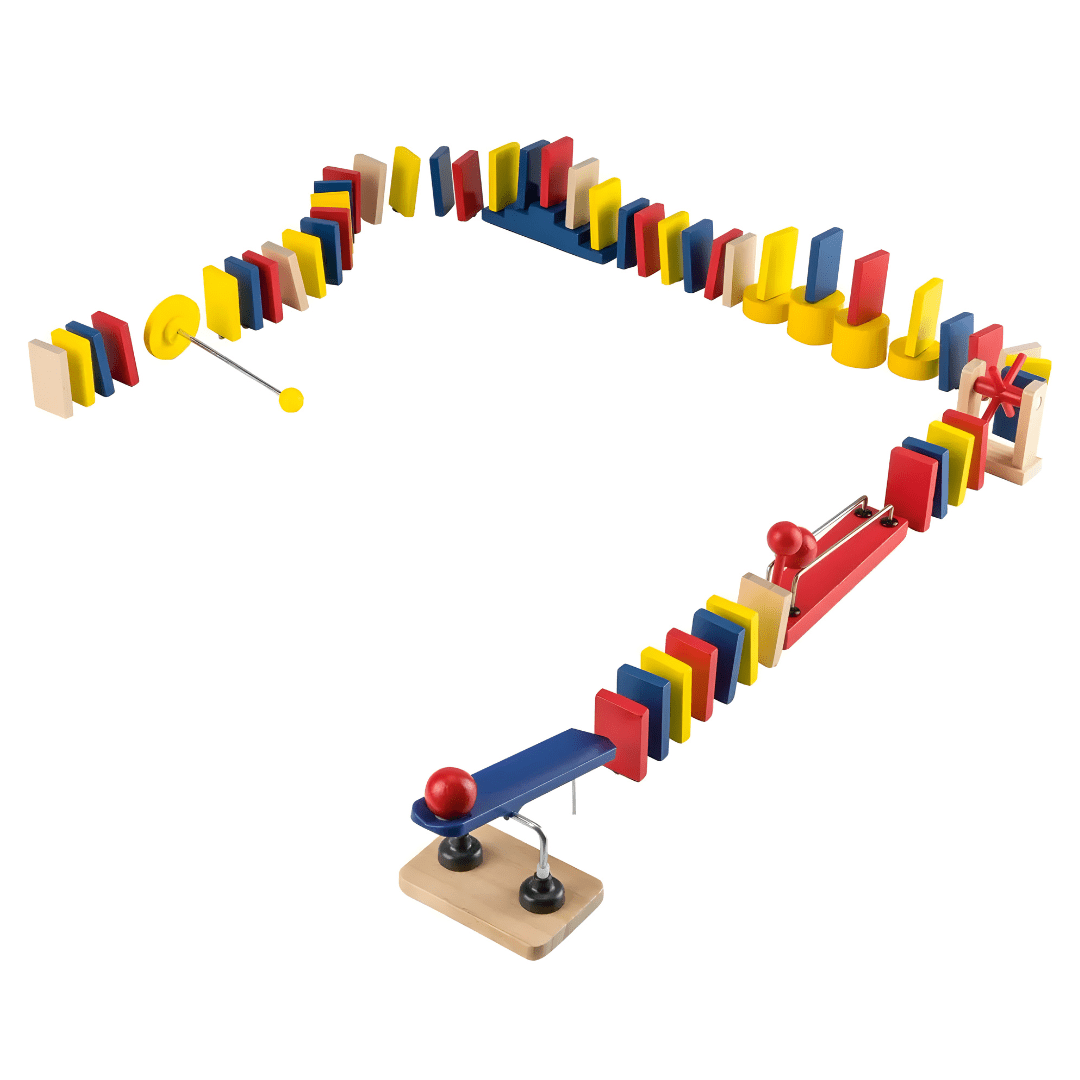 Playtive Wooden Domino Obstacle Set – 60 pcs Educational Toy (3+ Years)