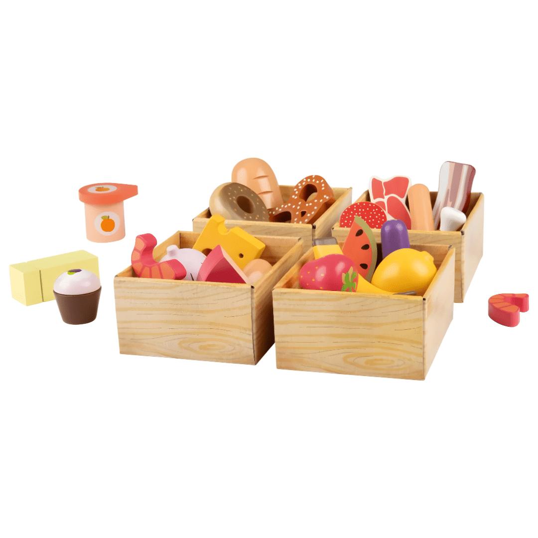 Playtive Wooden Play Food Set – 29 Pieces