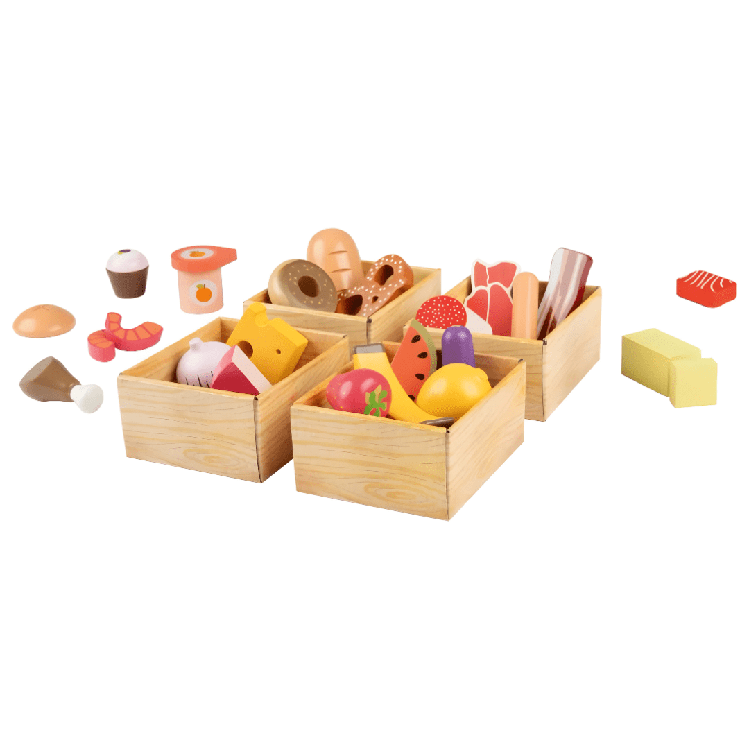Playtive Wooden Play Food Set – 29 Pieces