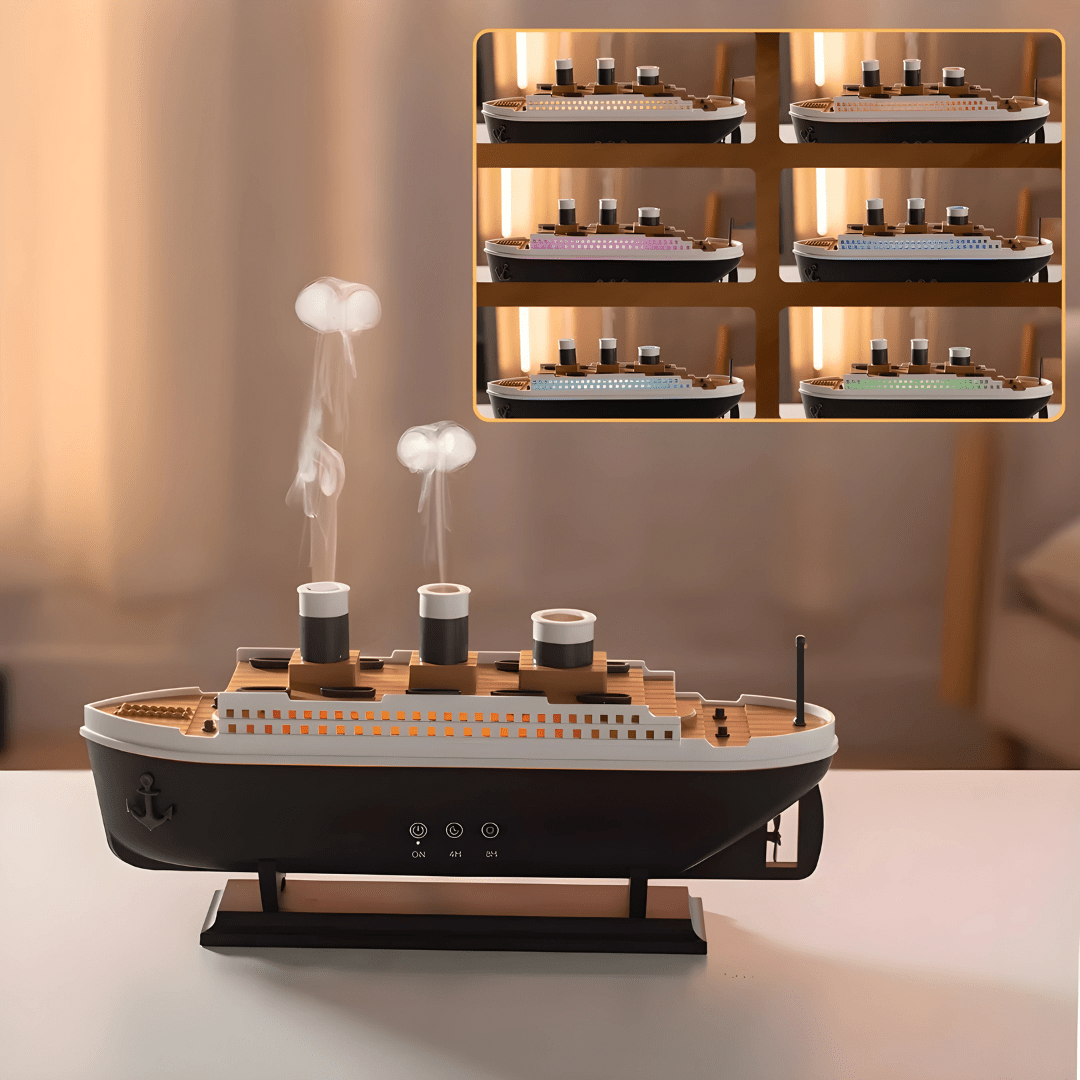 Jellyfish Mist Aroma Diffuser 250ml – Mini Air Boat Humidifier with Lights