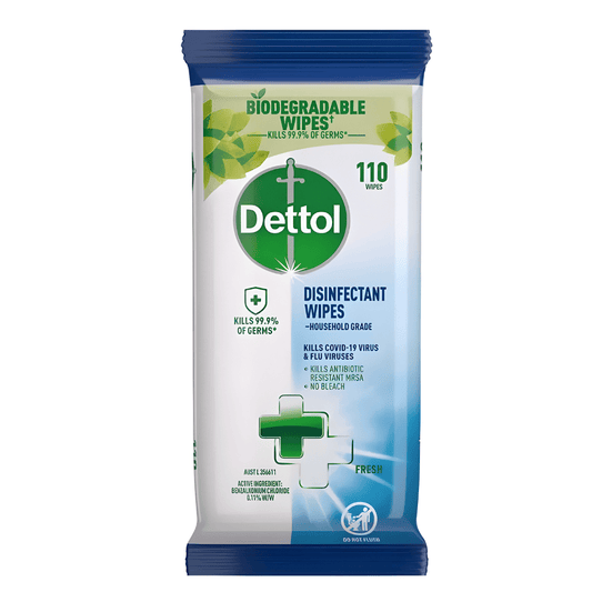 Dettol Antibacterial Disinfectant Surface Wipes – 110 Pack | EU Made