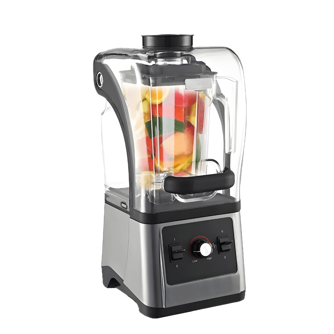 2600W Heavy-Duty Quiet Blender with Soundproof Cover – 1.8L Stainless Steel Blades