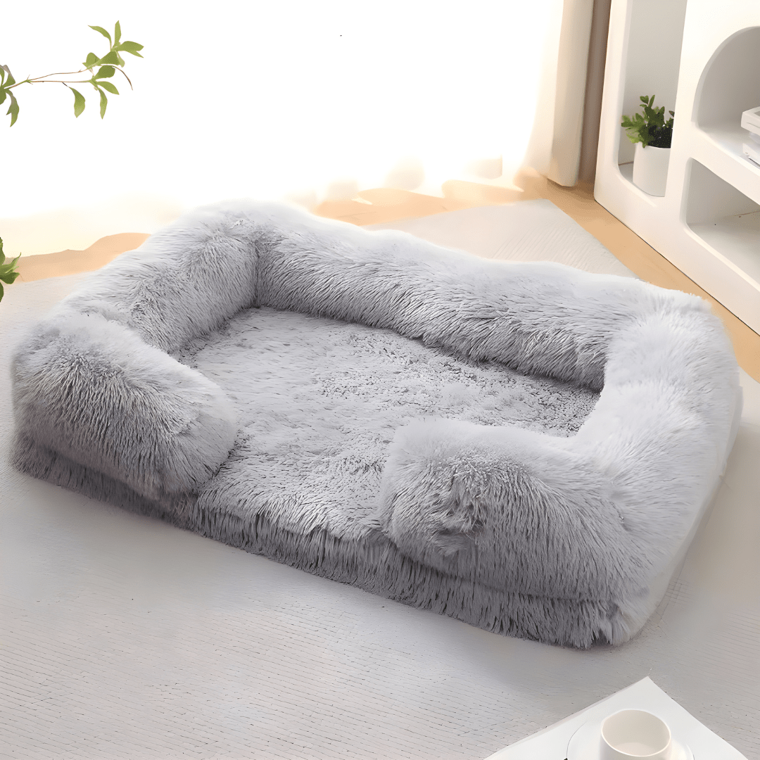 Fluffy Orthopedic Dog Bed 110×65×20cm – Calming & Washable | Up to 40kg