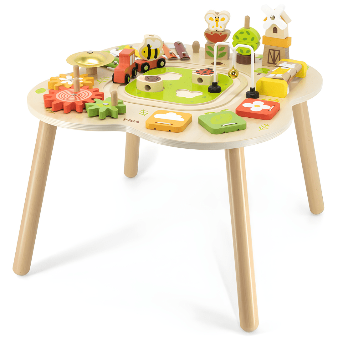 Wooden Montessori Sensory Activity Table | Multi-Functional Play & Learning Station