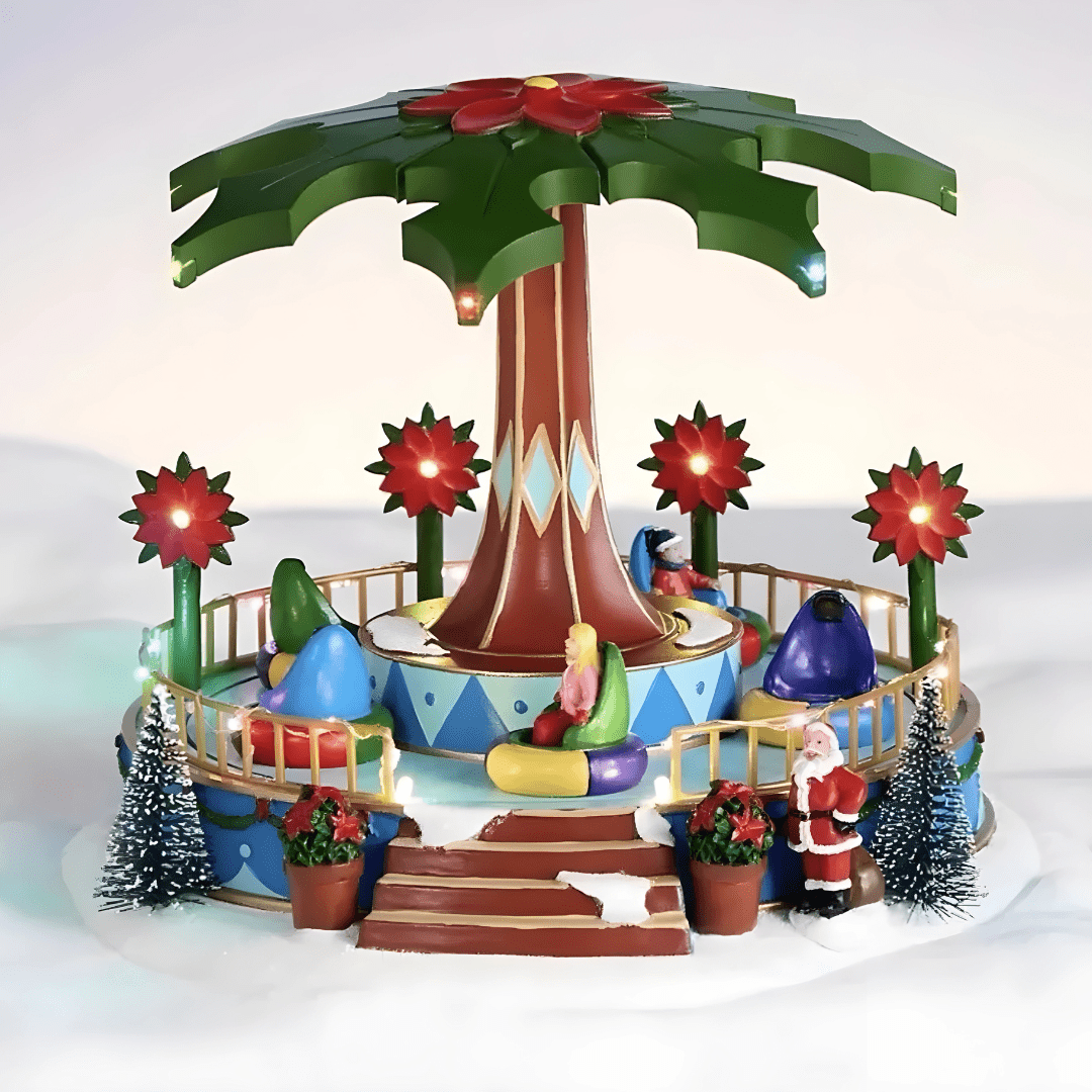St. Nicholas Square Amusement Park – Illuminated Musical Christmas Village