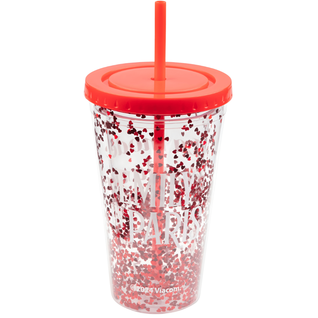 Emily in Paris Festival Tumbler 400ml – Reusable Cup with Straw