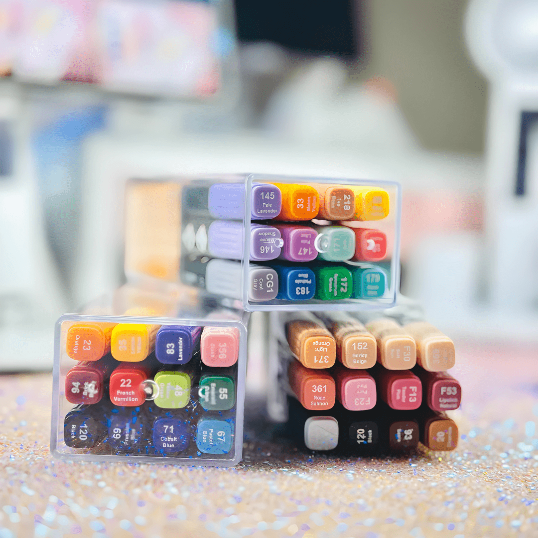 Crelando Premium Sketch Markers 12 pcs – Dual Tip Art Set