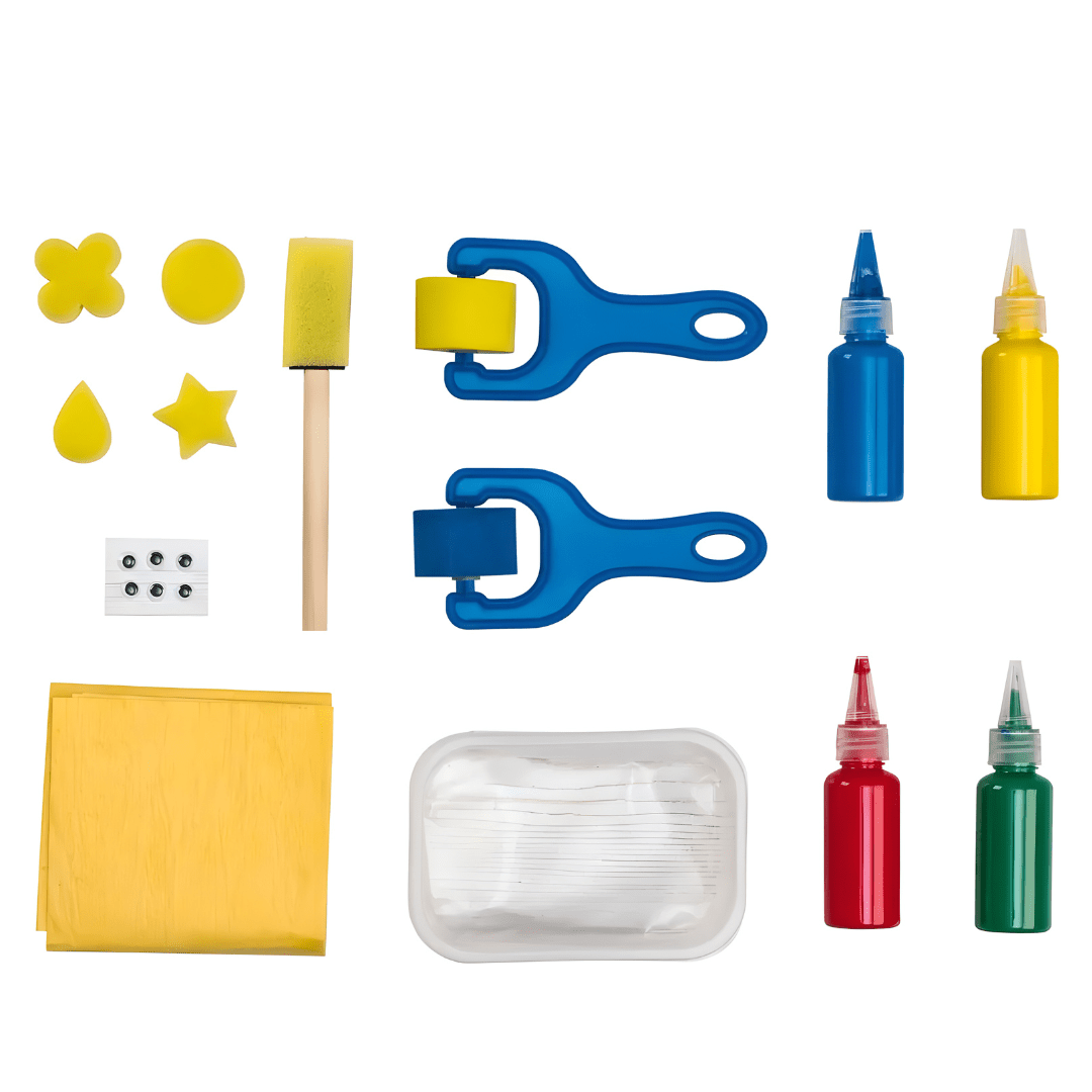 Crelando Sponge Painting Set 31 Pieces for Kids