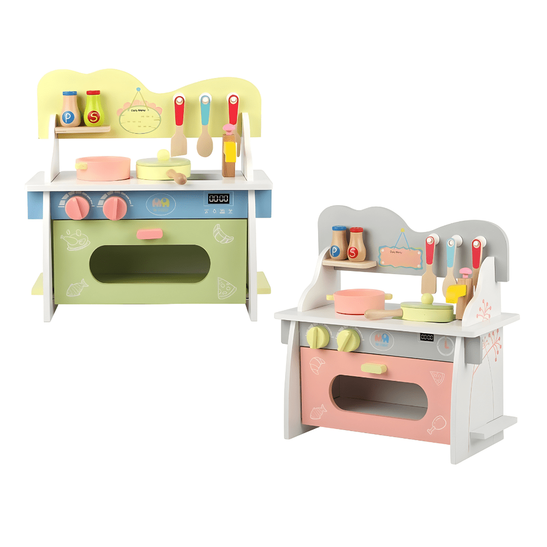 Wooden Mini Kitchen Set for Kids – Pretend Play Toy