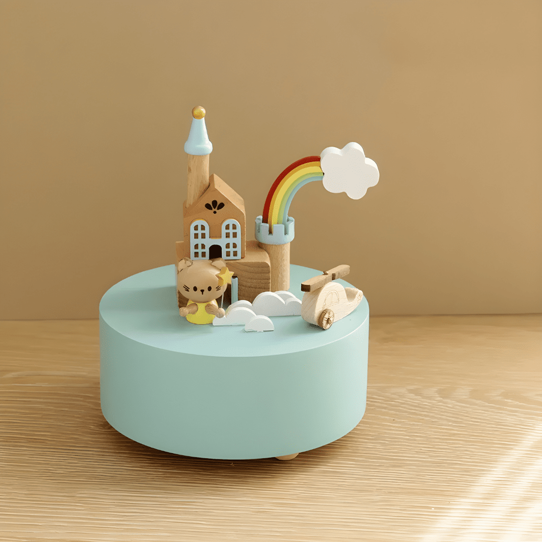 Handcrafted Fairy Castle Wooden Music Box