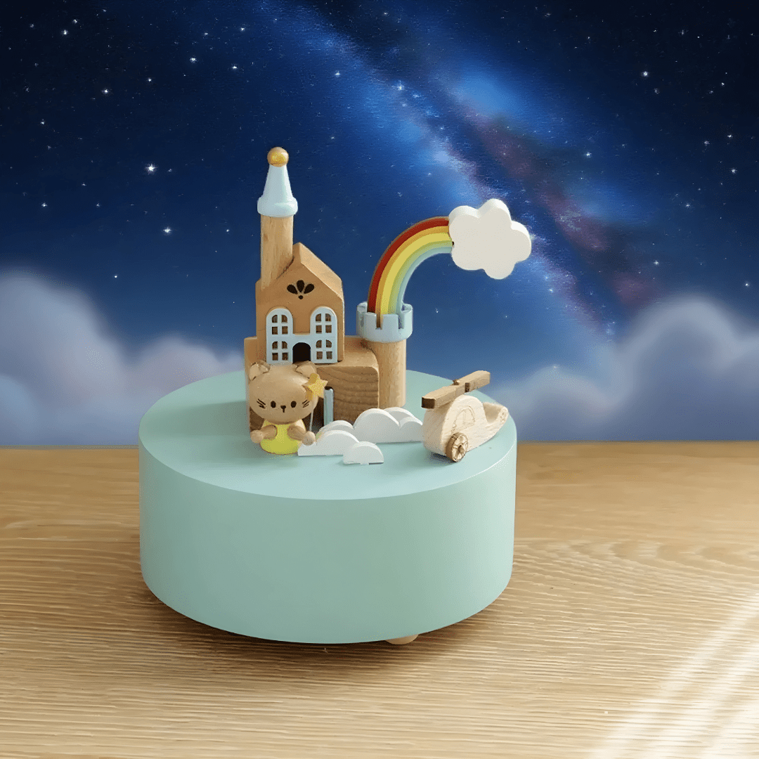 Handcrafted Fairy Castle Wooden Music Box
