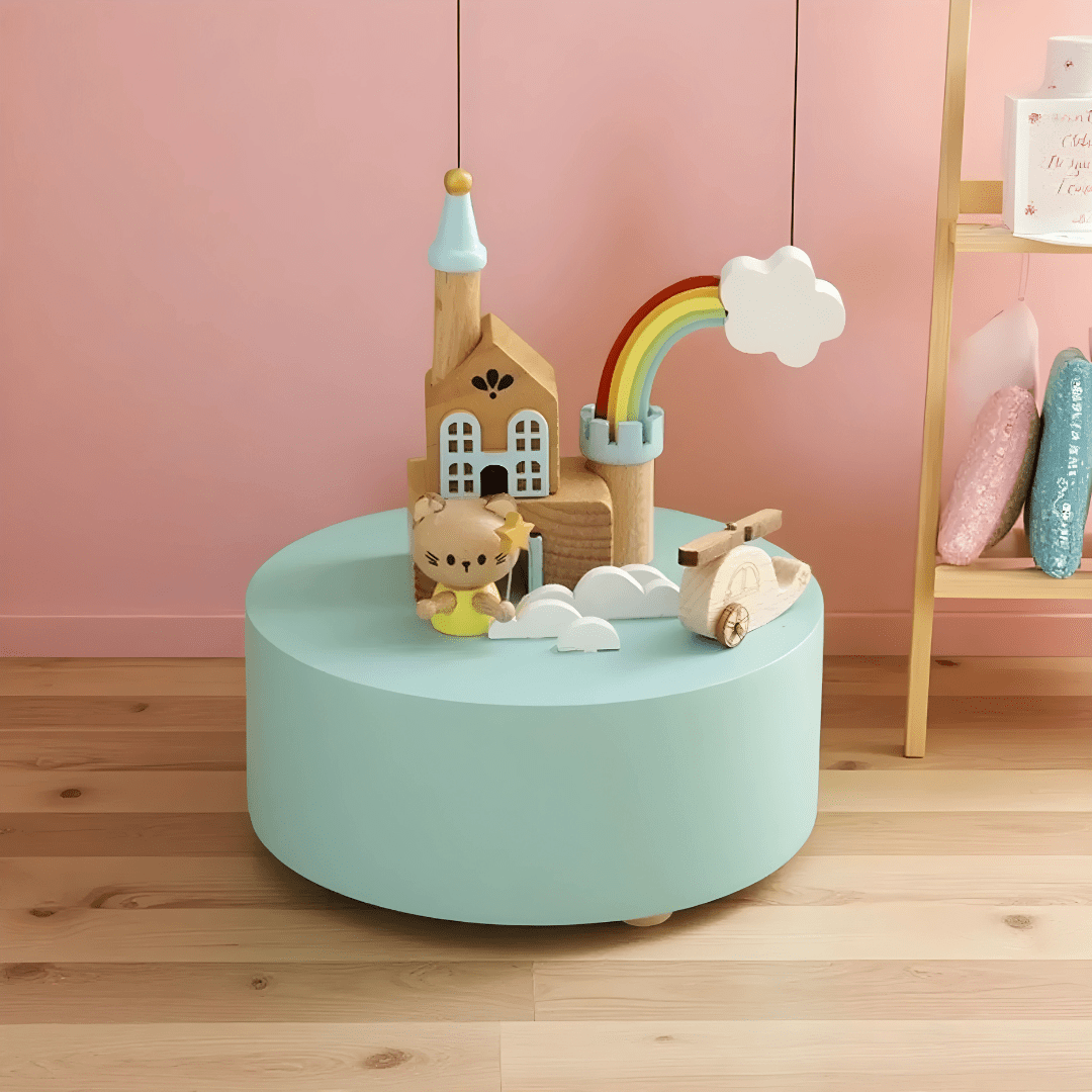 Handcrafted Fairy Castle Wooden Music Box