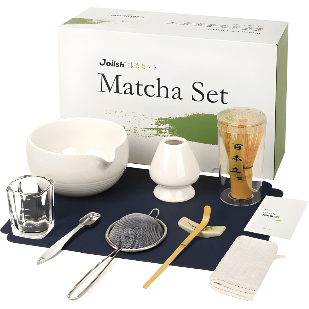 Premium 10-Piece Matcha Tea Set with Whisk, Bowl, Sifter & Accessories