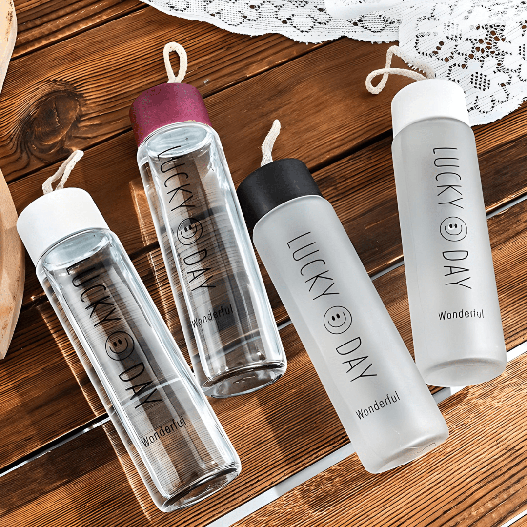 360ml Lucky Day Leak-Proof Water Bottle – Frosted & Clear