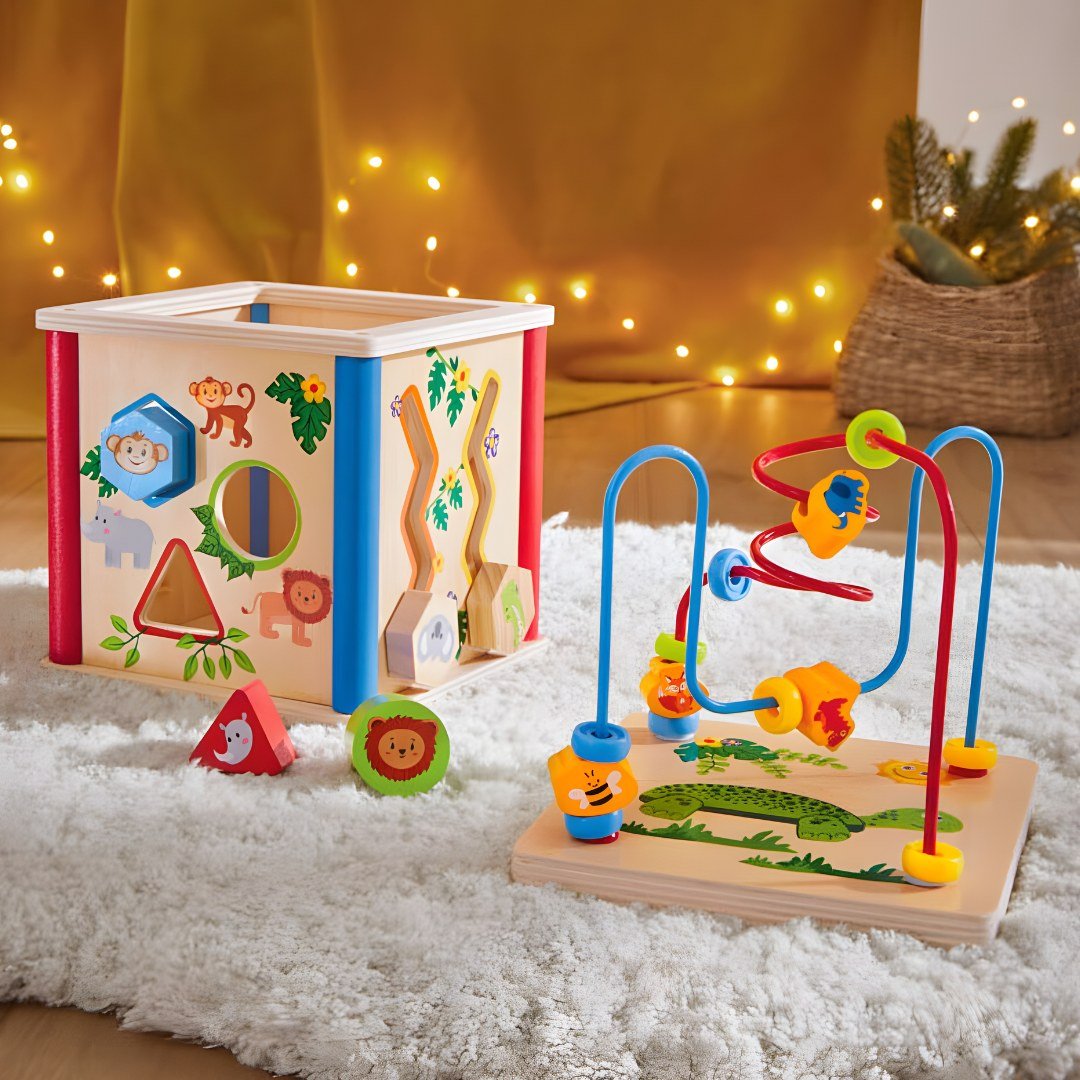 Playtive 5-In-1 Wooden Activity Cube