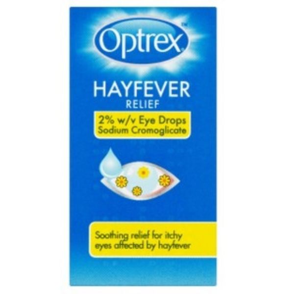 Optrex Hayfever Relief, 2% w/v Eye Drops Sodium Cromoglicate, Clinically Proven, 10ml each, Relieves Symptoms of Eye Allergy, Works Instantly - Medaid International