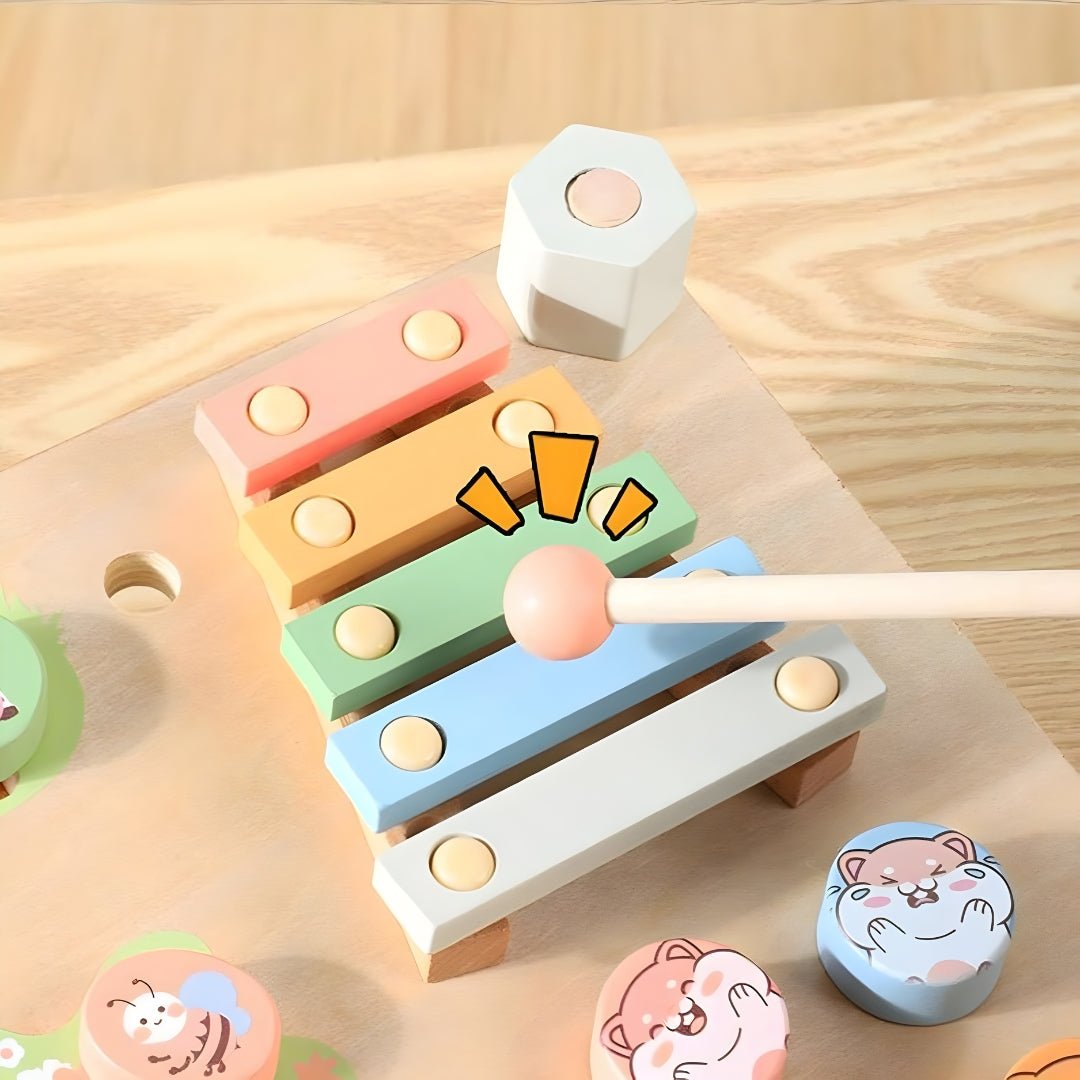 Wooden Busy Board for Kids (36+ Months) – Double-Sided Educational Sensory Toy