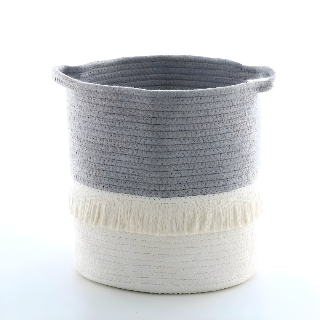 Foldable Cotton Rope Storage Basket for Kids