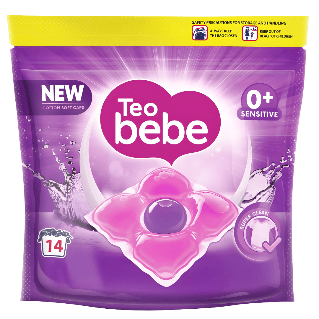Teo Bebe Cotton Soft Detergent Capsules – 14 Washes, EU Made