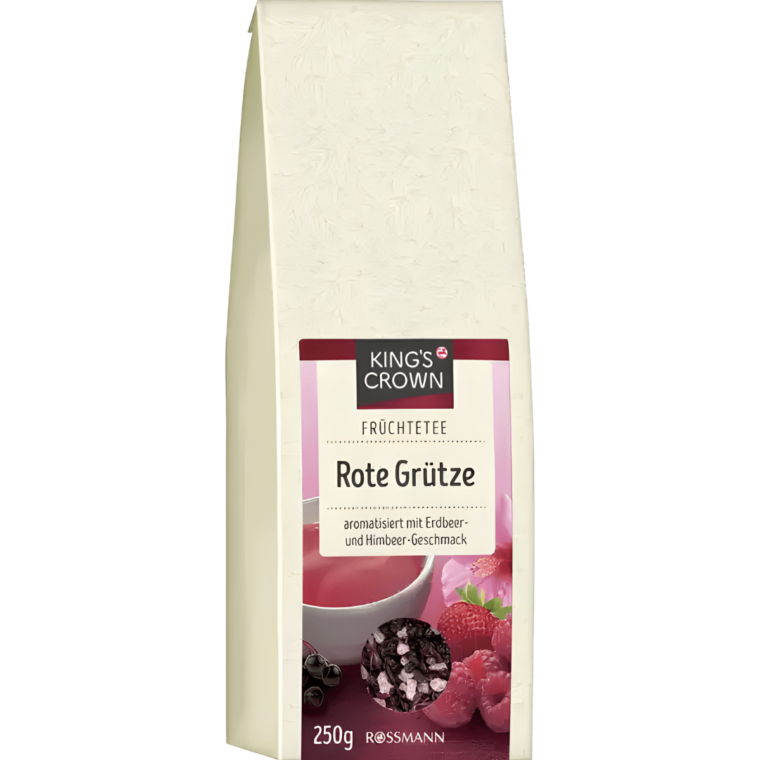 King’s Crown Rote Grütze Fruit Tea – German Berry Blend by Rossmann (250g)