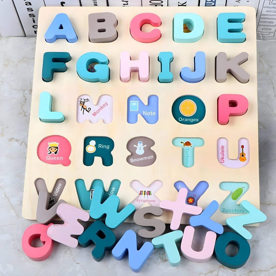 Montessori Wooden Alphabet Puzzle Board 3 Years +