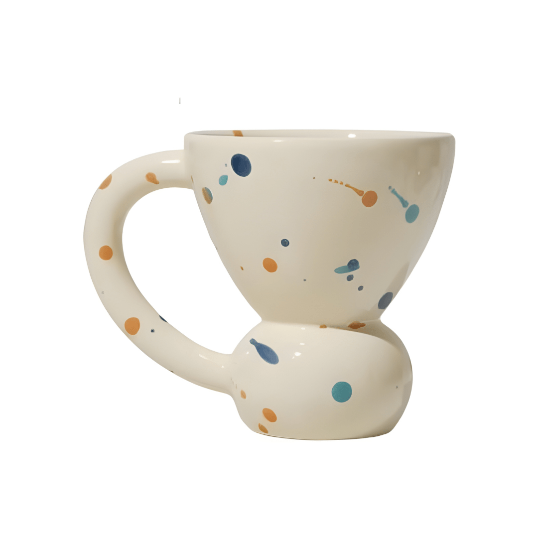 Splash Dot Ceramic Mug – 270ml Artistic Coffee Cup