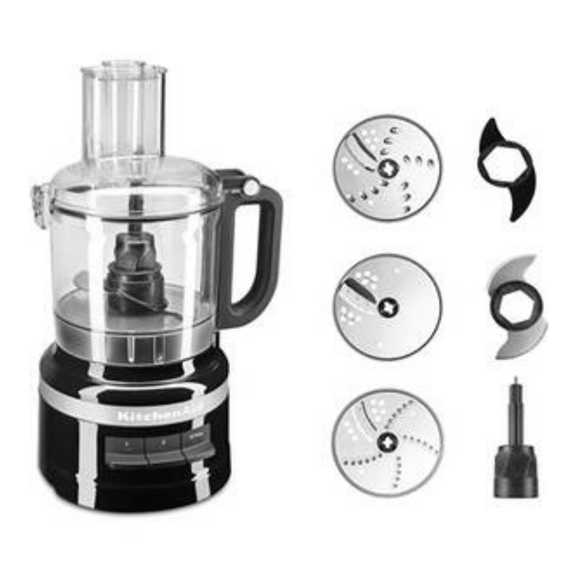2.1L Food Processor, Onyx Black - Medaid International