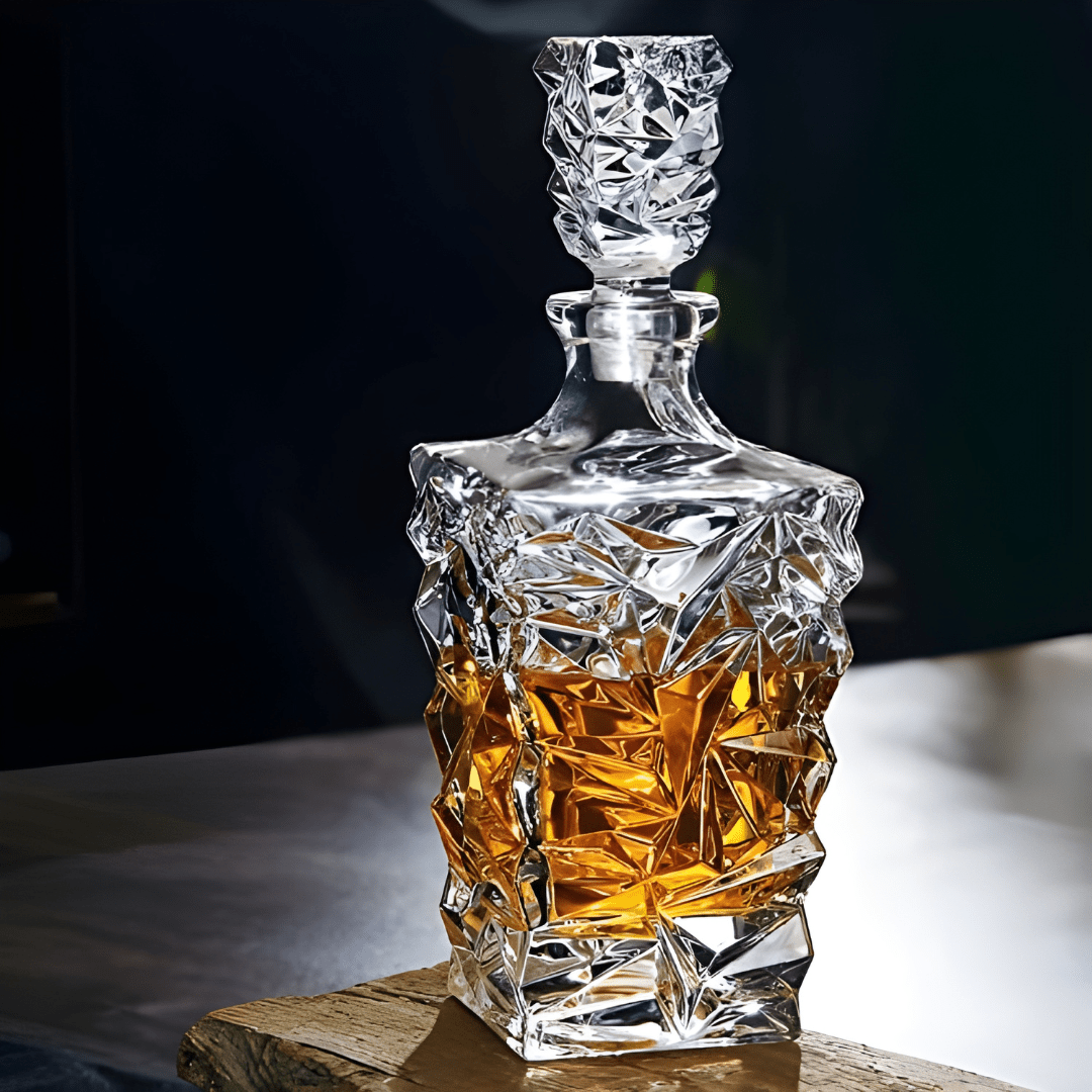 Premium 850ml Crystal Glass Decanter for Whiskey & Spirits