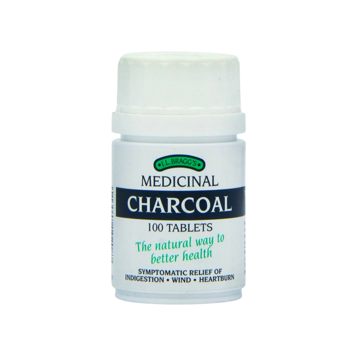 J.L Bragg - Medicinal Charcoal 100 Tablets - Medaid International