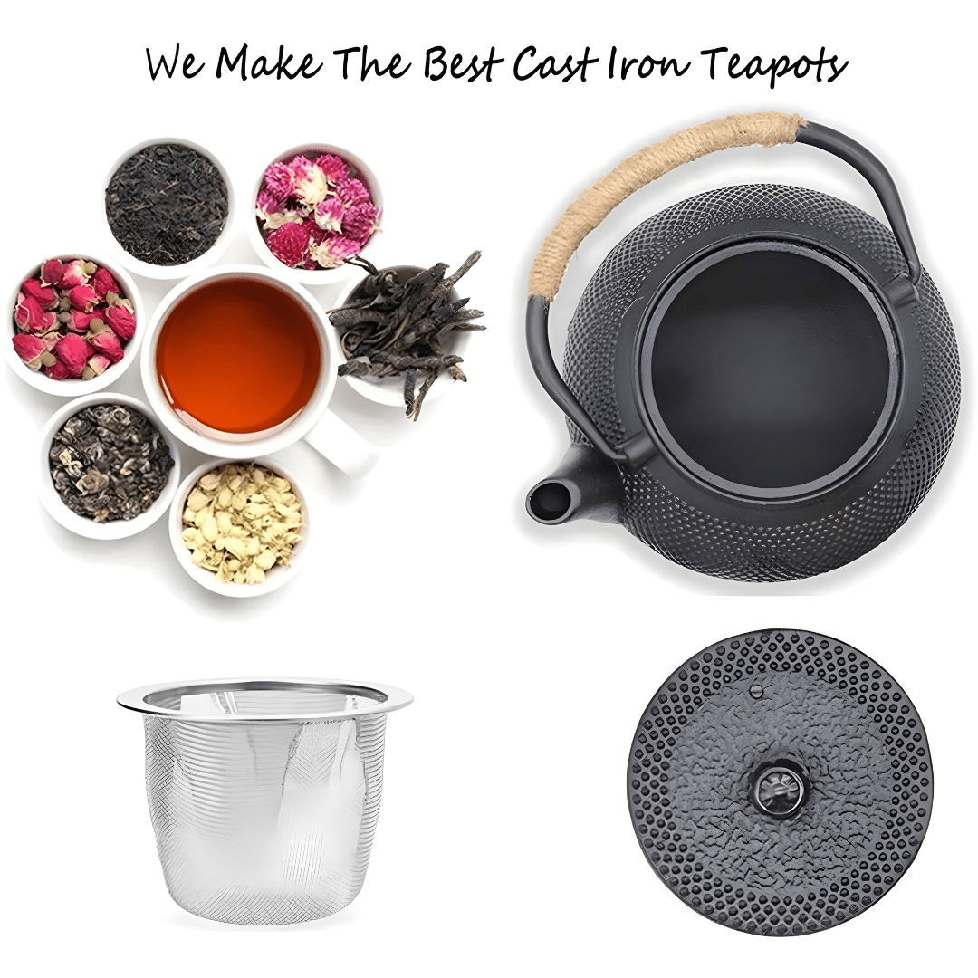 Vintage Cast Iron Teapot – 1200ml Classic Japanese-Style Kettle