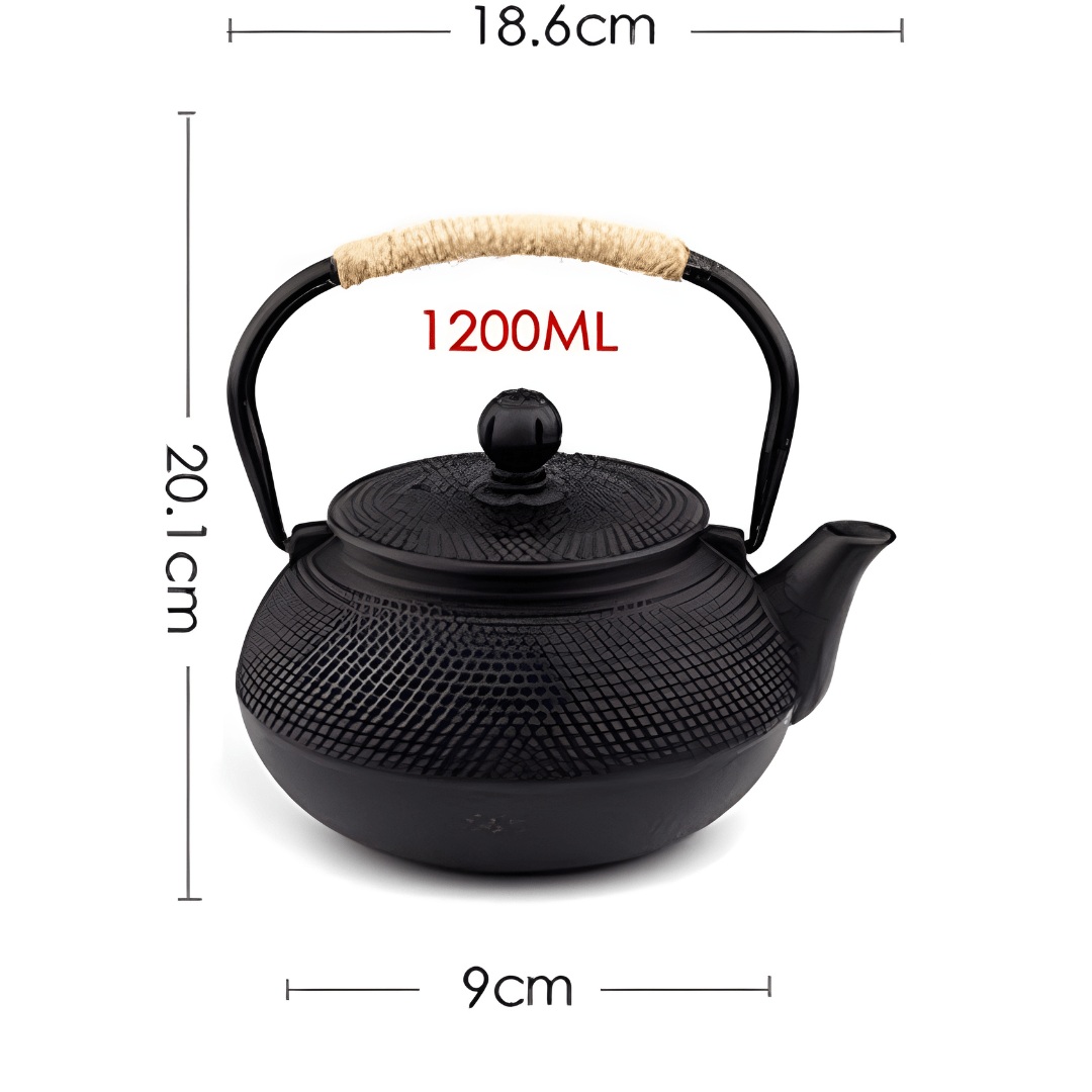 Vintage Cast Iron Teapot – 1200ml Classic Japanese-Style Kettle