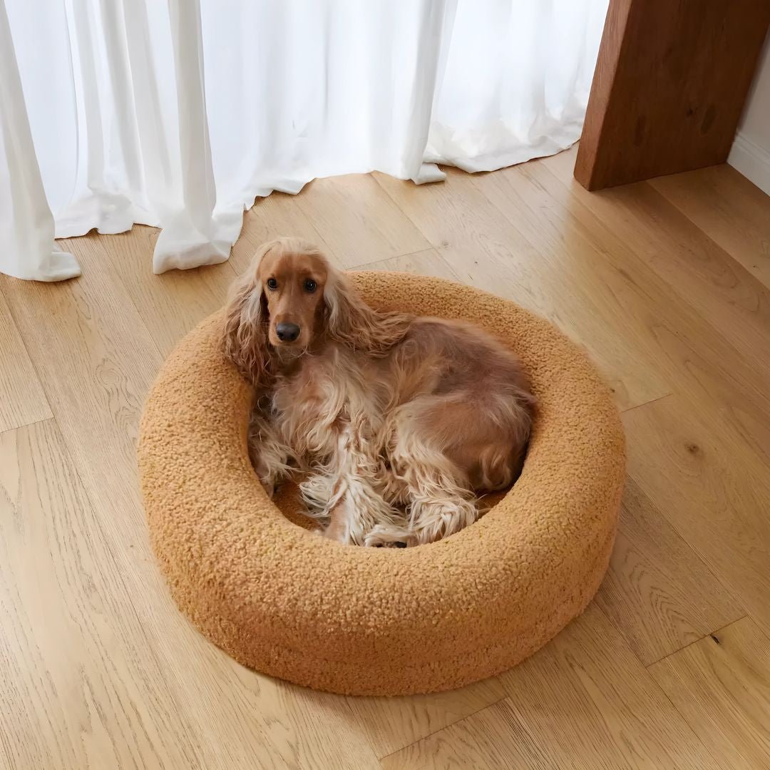 Orthopaedic Memory Foam Dog Bed – Premium Teddy Fabric (96 cm)