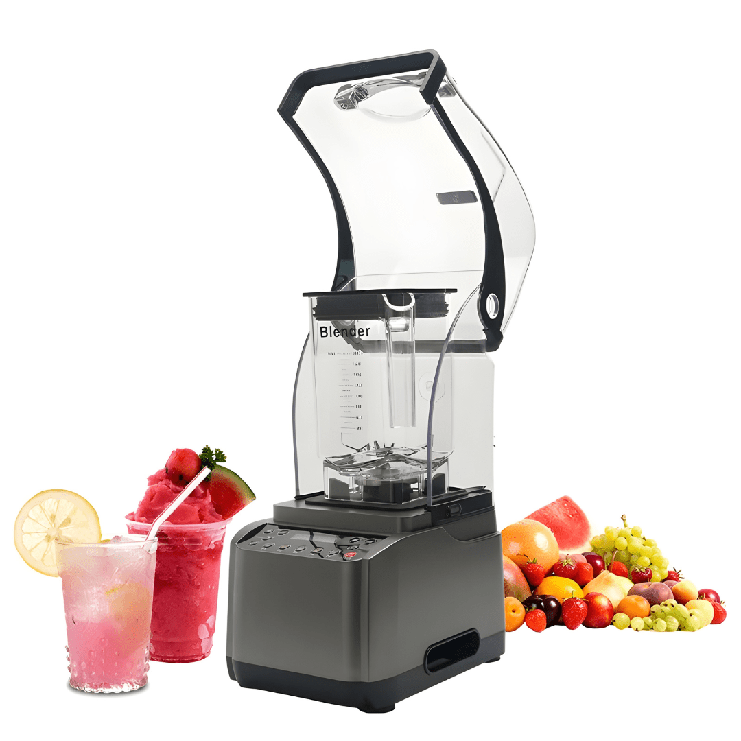 Powerful 3.5L 2200W-4000W Commercial Brushless Blender with Touch Control – Silver