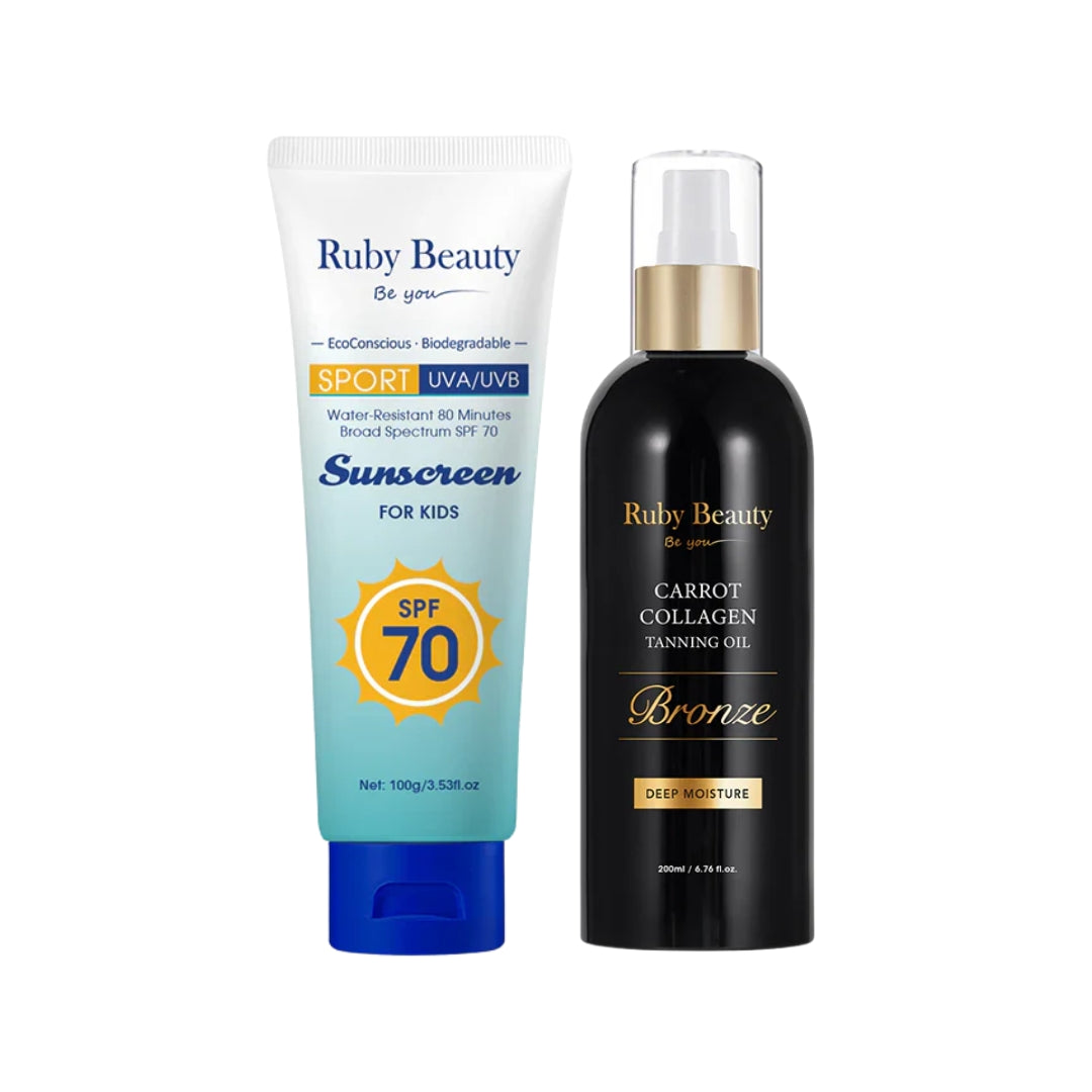 '-30% Ruby Beauty Sunscreen For Kids Spf70 & Tanning Oil Bronze